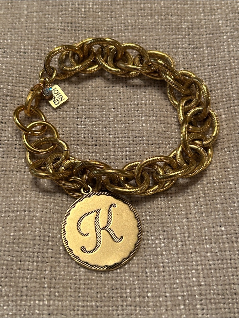 John Wind “K” Sorority Gal Initial Bracelet, NWOT